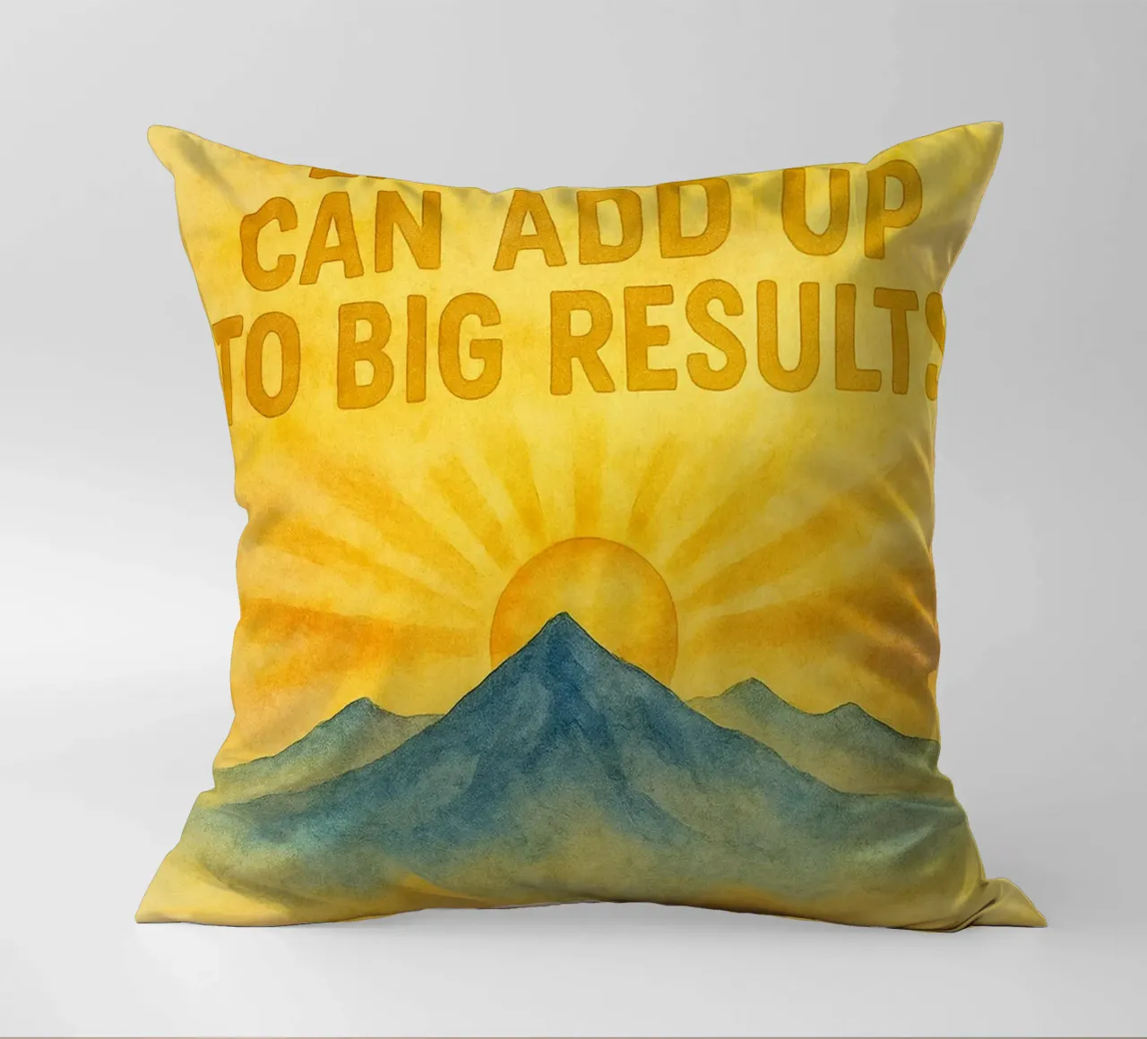 a little progress each day can add up to big result decorative cushion by cepeducks