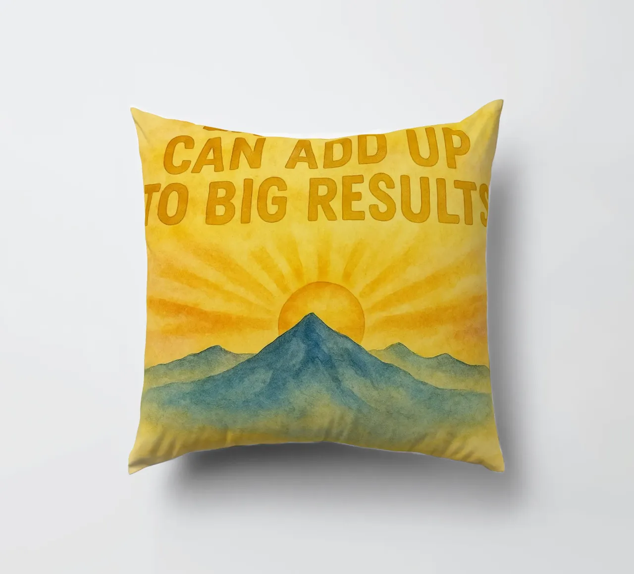 a little progress each day can add up to big result decorative cushion by cepeducks