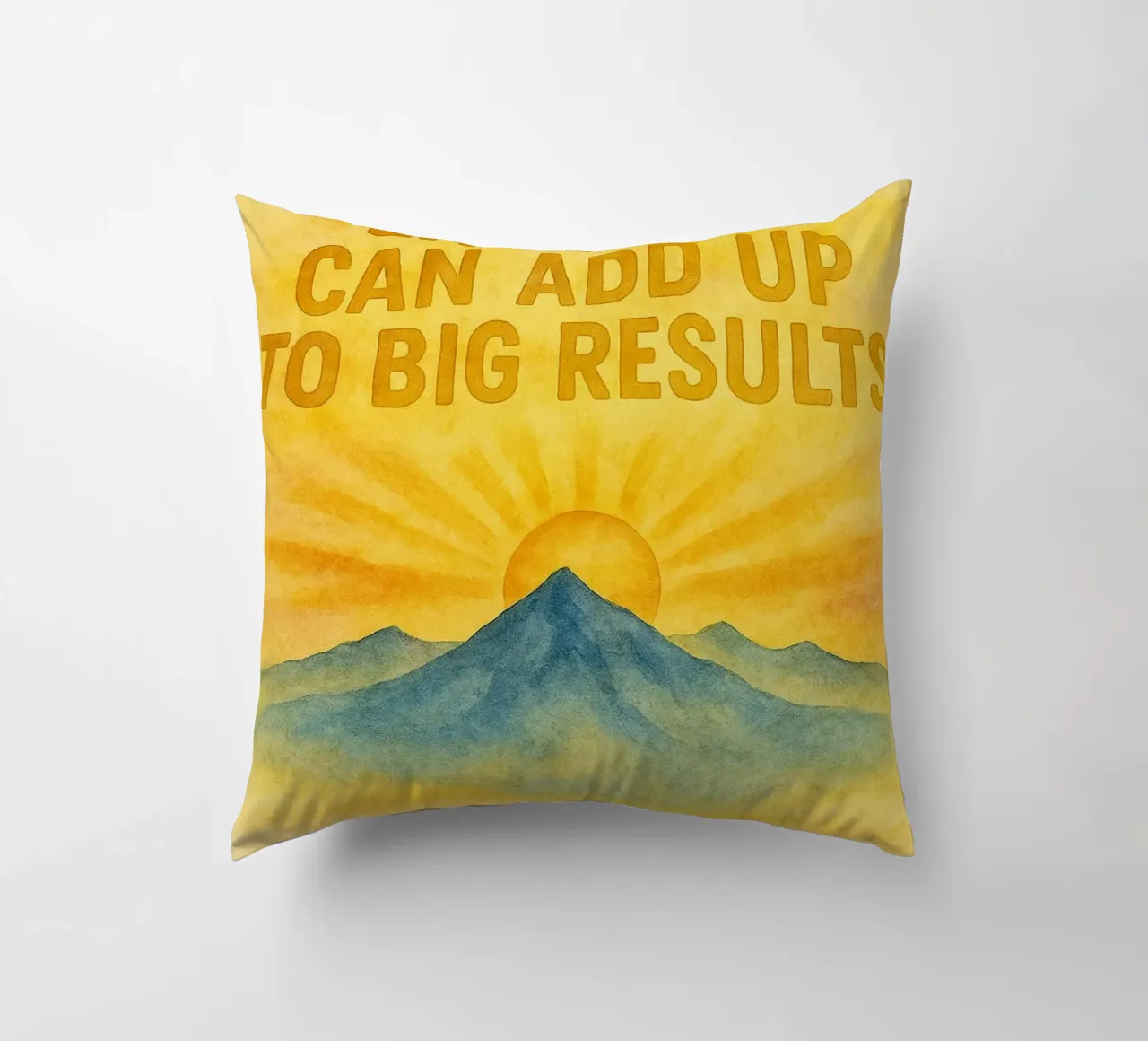 a little progress each day can add up to big result decorative cushion by cepeducks