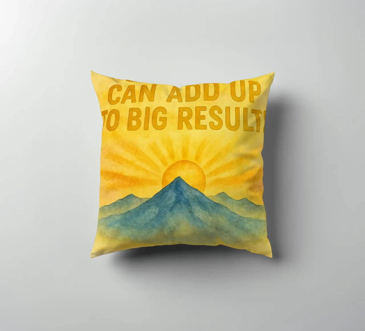 a little progress each day can add up to big result decorative cushion by cepeducks
