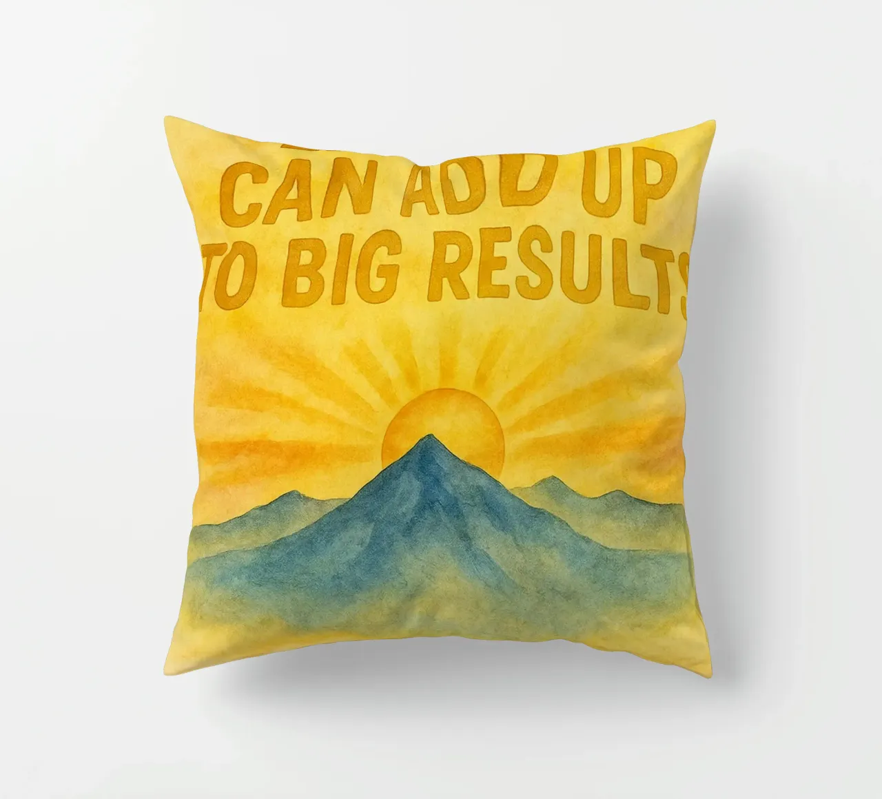 a little progress each day can add up to big result decorative cushion by cepeducks