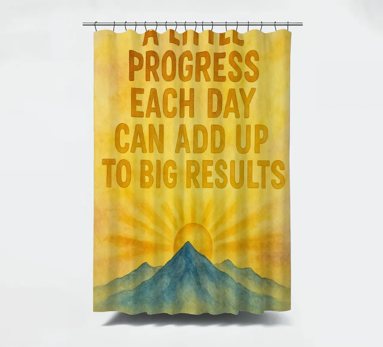 a little progress each day can add up to big result shower curtain by cepeducks