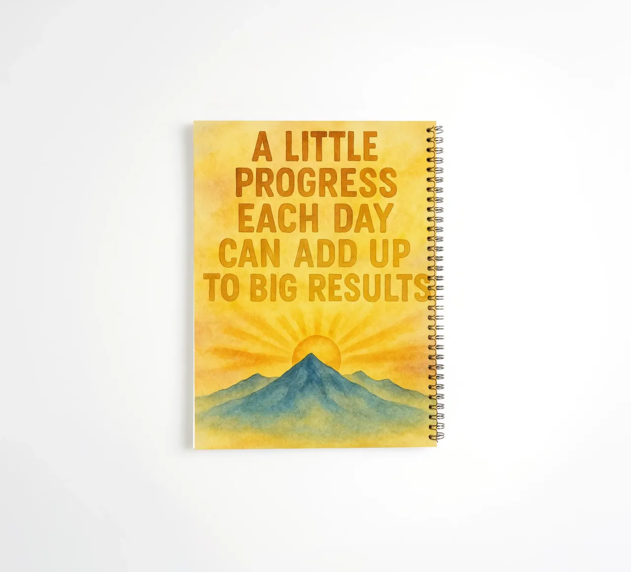 a little progress each day can add up to big result spiral notebook by cepeducks