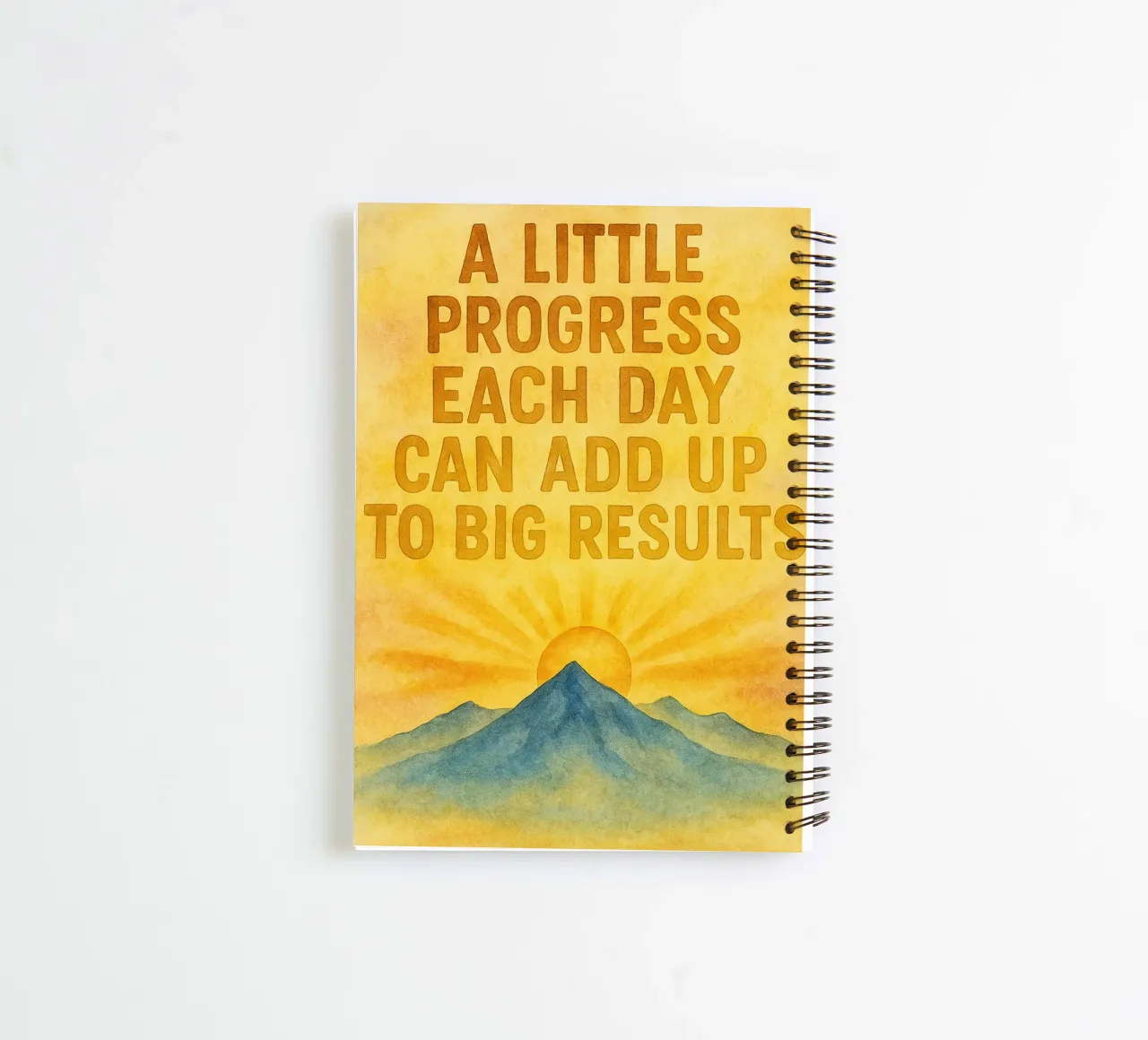 a little progress each day can add up to big result spiral notebook by cepeducks