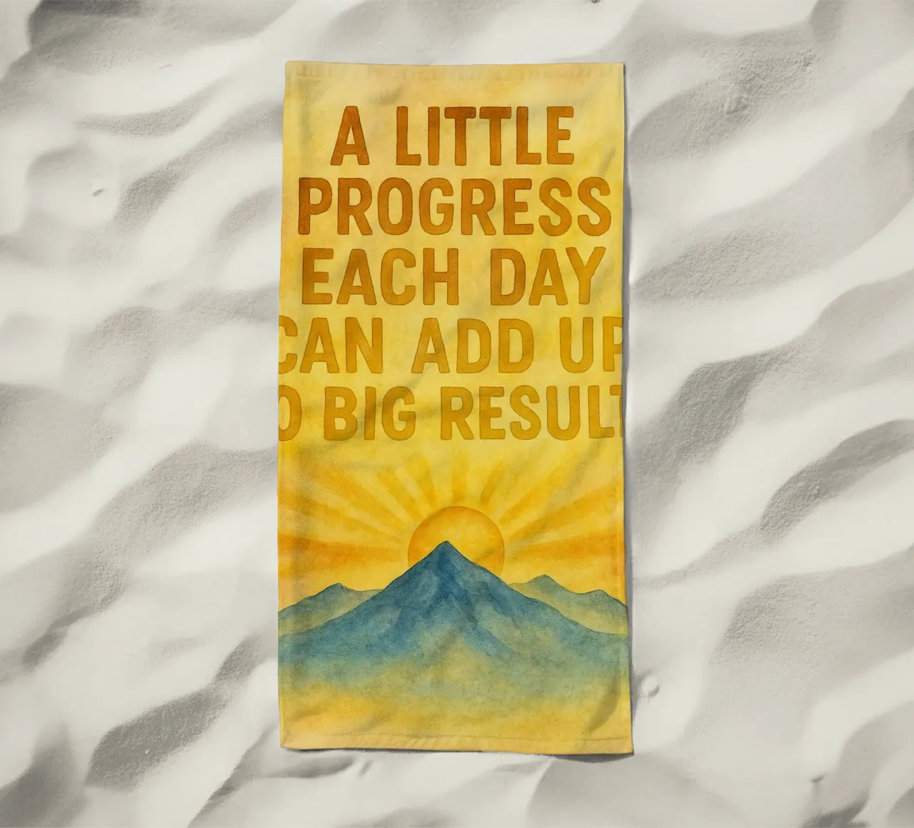 a little progress each day can add up to big result beach towel by cepeducks