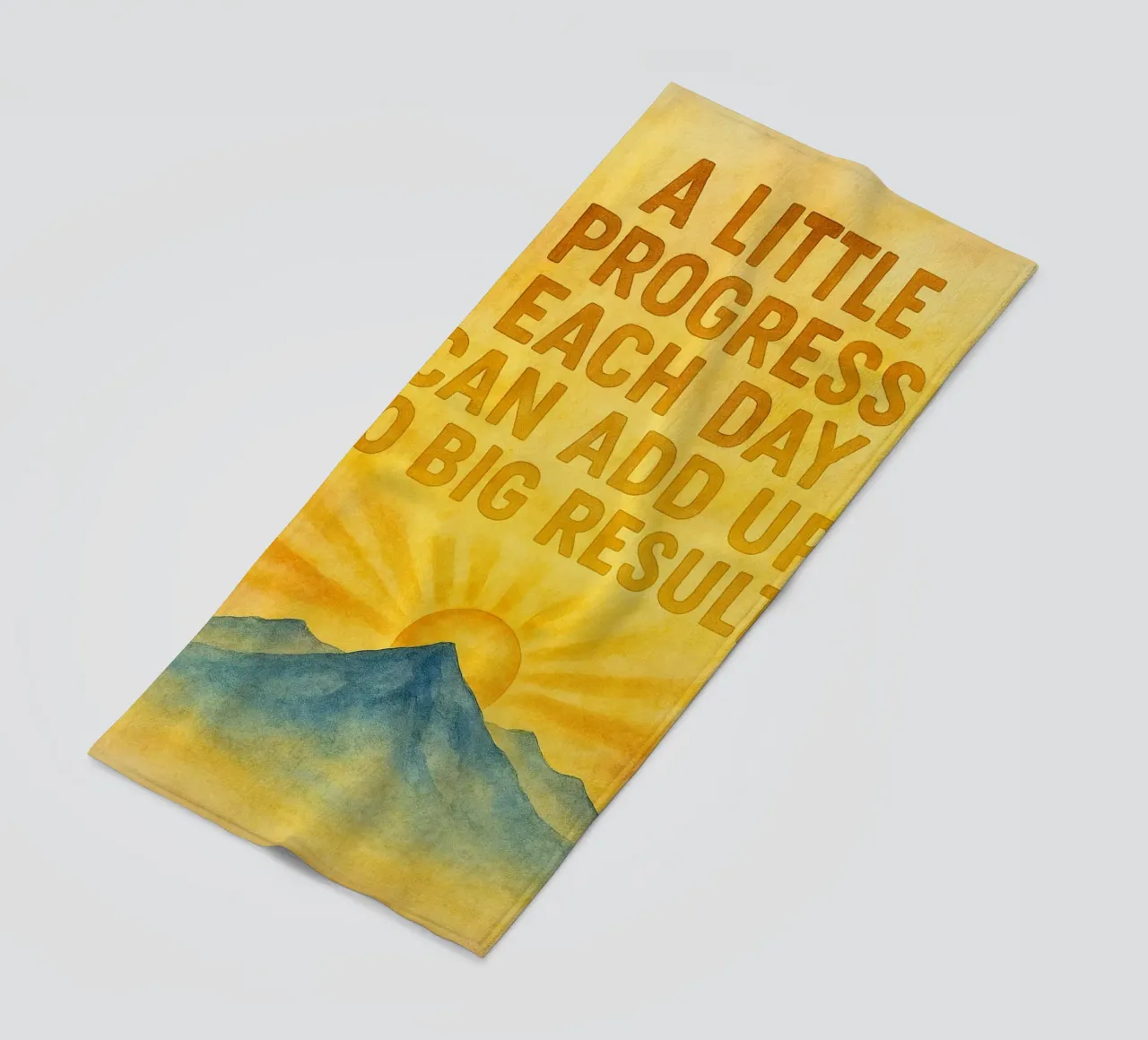 a little progress each day can add up to big result beach towel by cepeducks