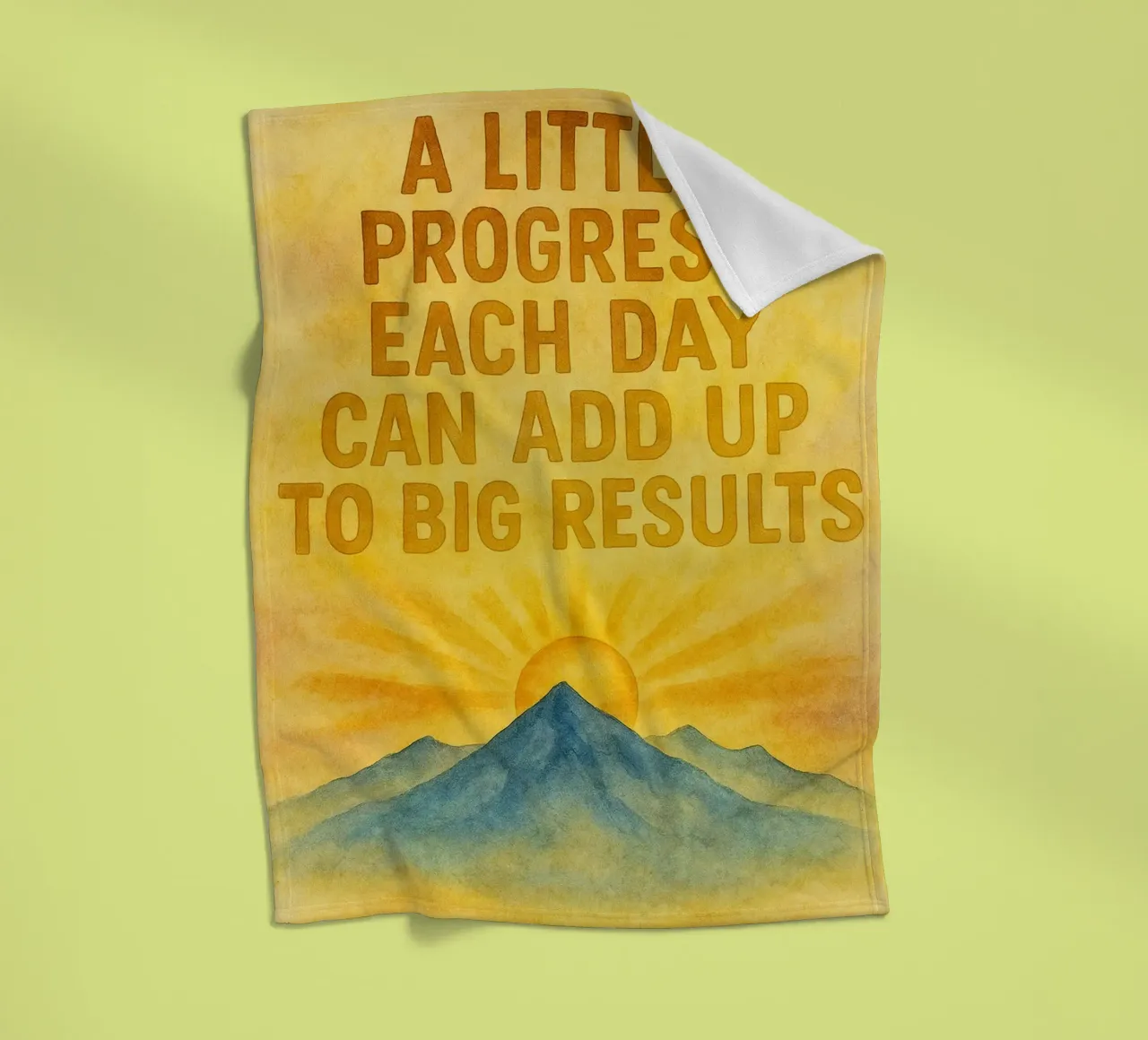 a little progress each day can add up to big result fleece blanket by cepeducks