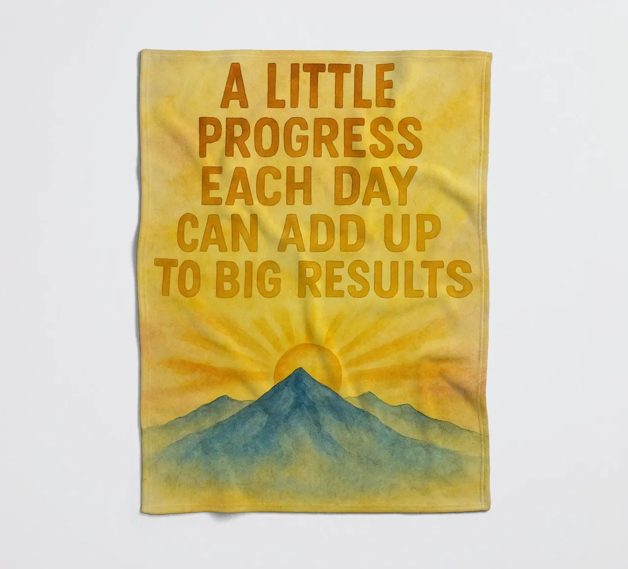 a little progress each day can add up to big result fleece blanket by cepeducks
