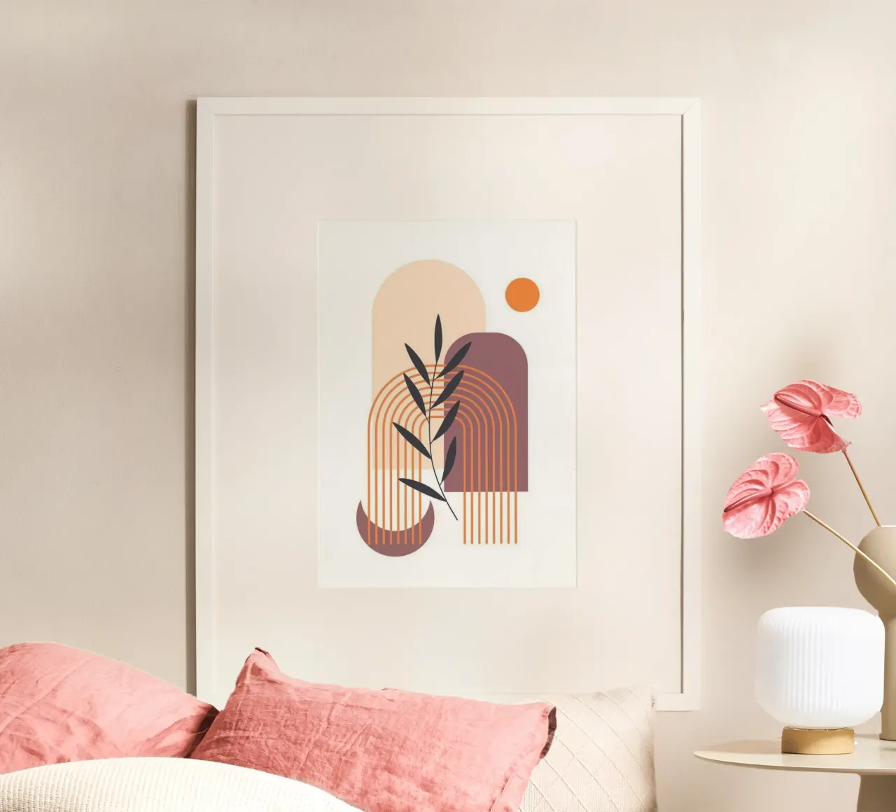 line shape in branch poster con telaio in plastica da melts
