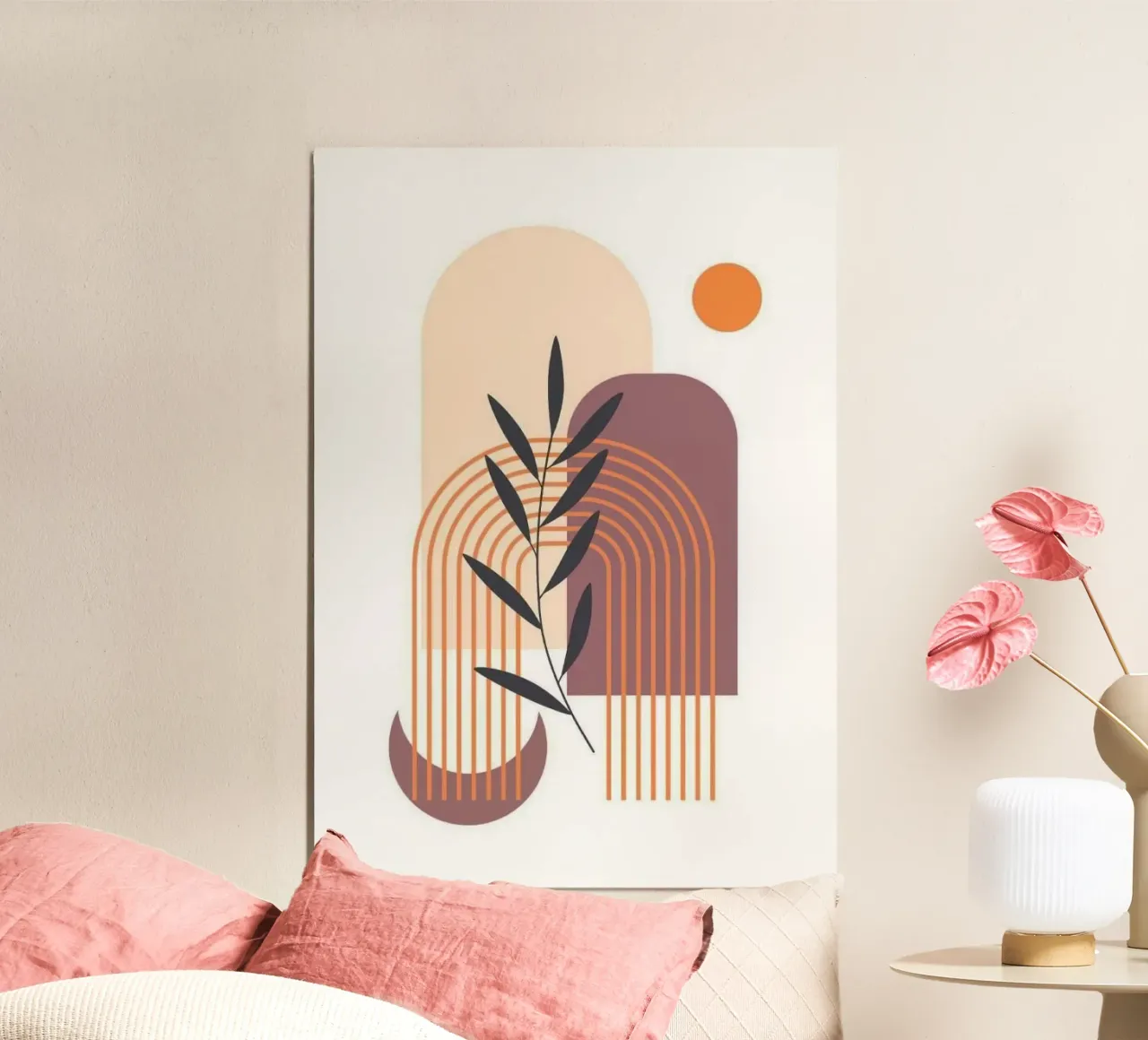 line shape in branch poster con telaio in plastica da melts