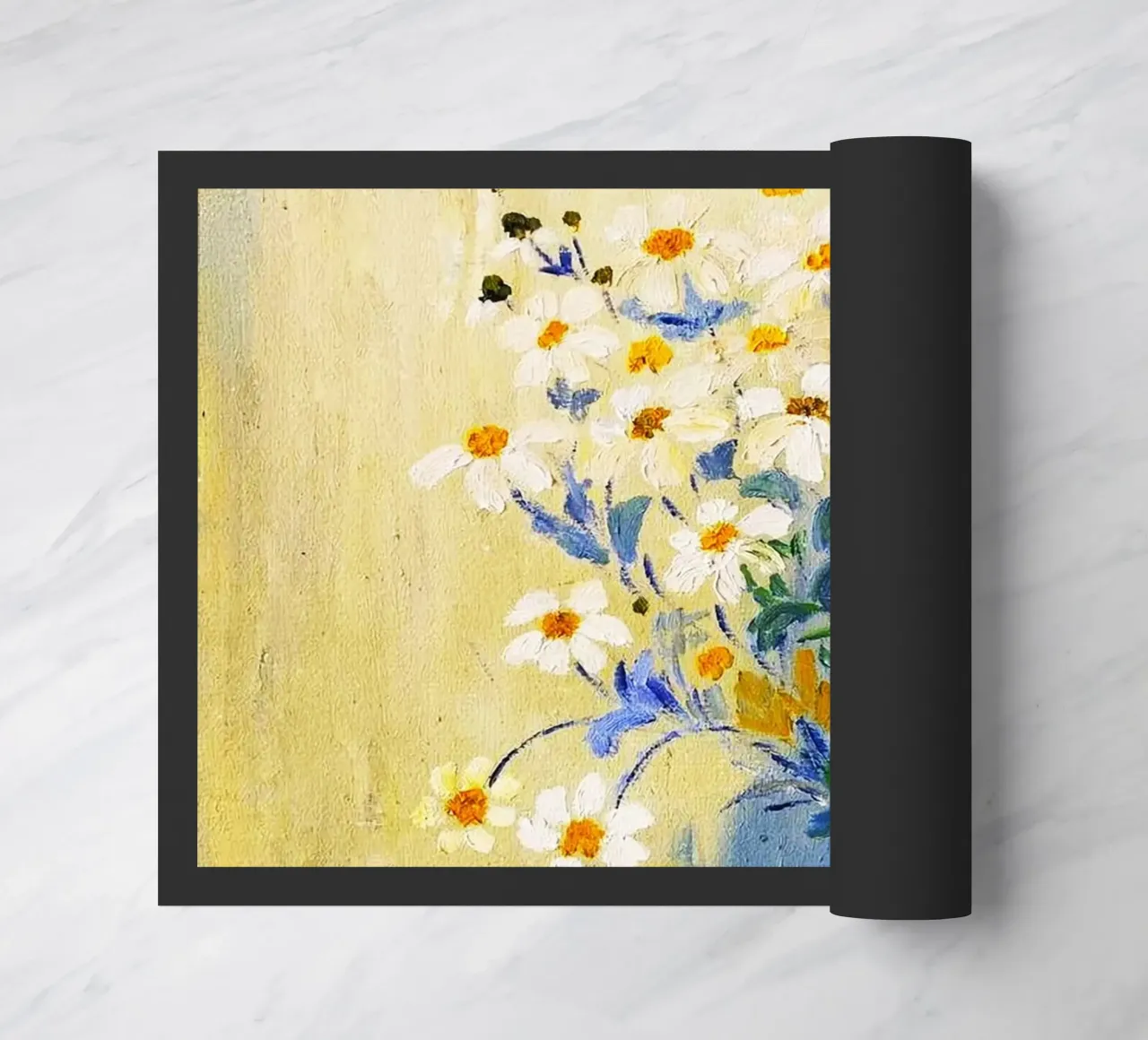 flower and color on wall zerbino da melts