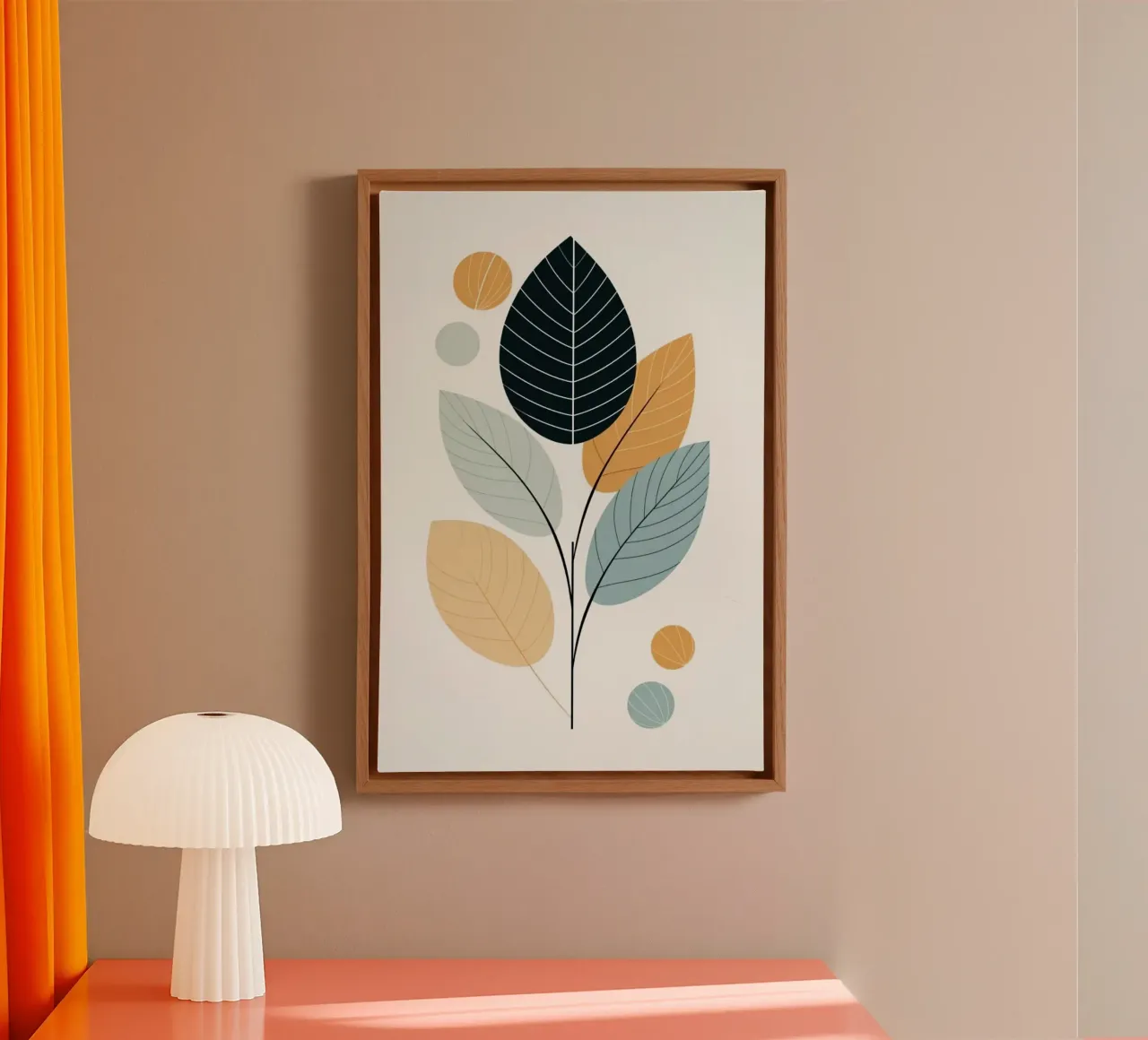 leaf colorful tela con Cornice a cassetta da melts