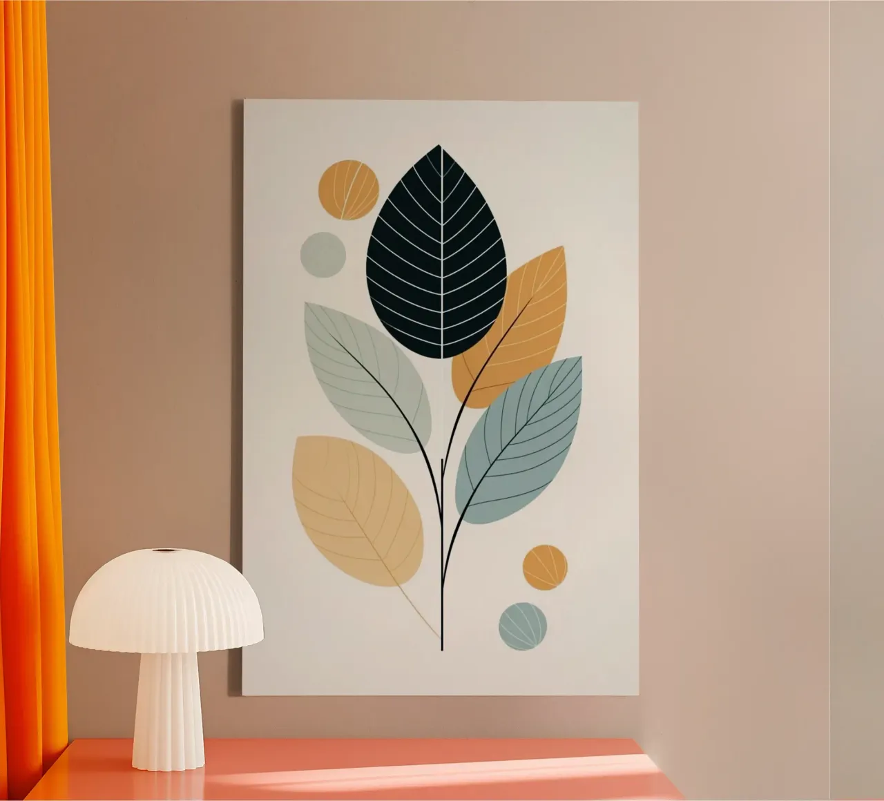 leaf colorful tela con Cornice a cassetta da melts