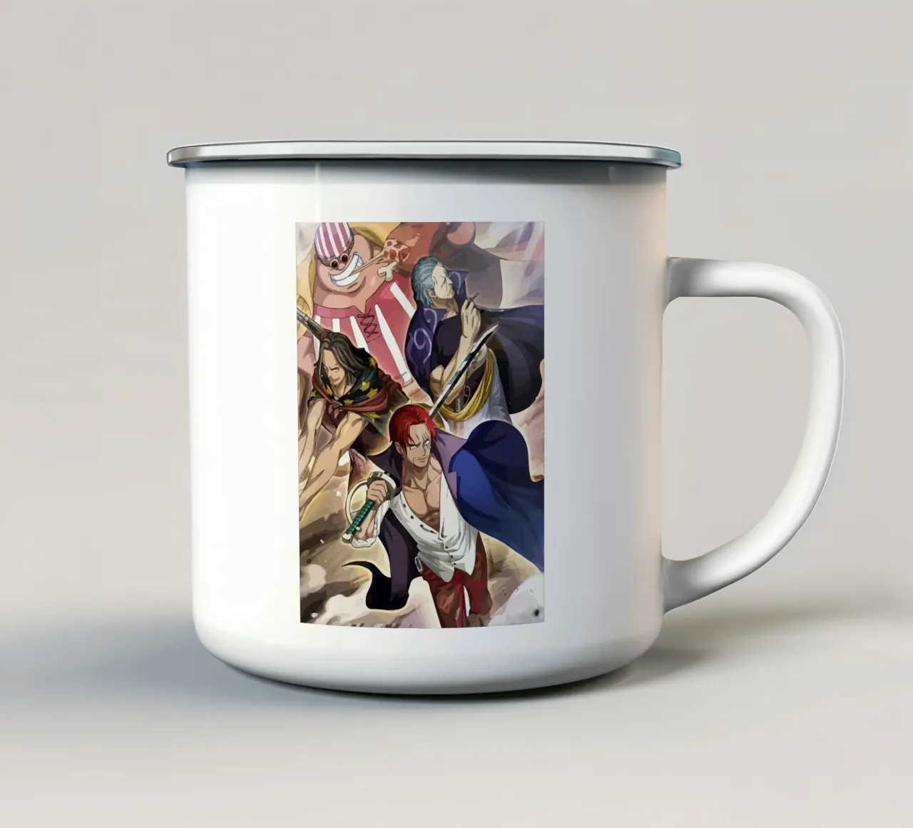 Akagami Pirates One Piece tazza in smalto da Dumery Art