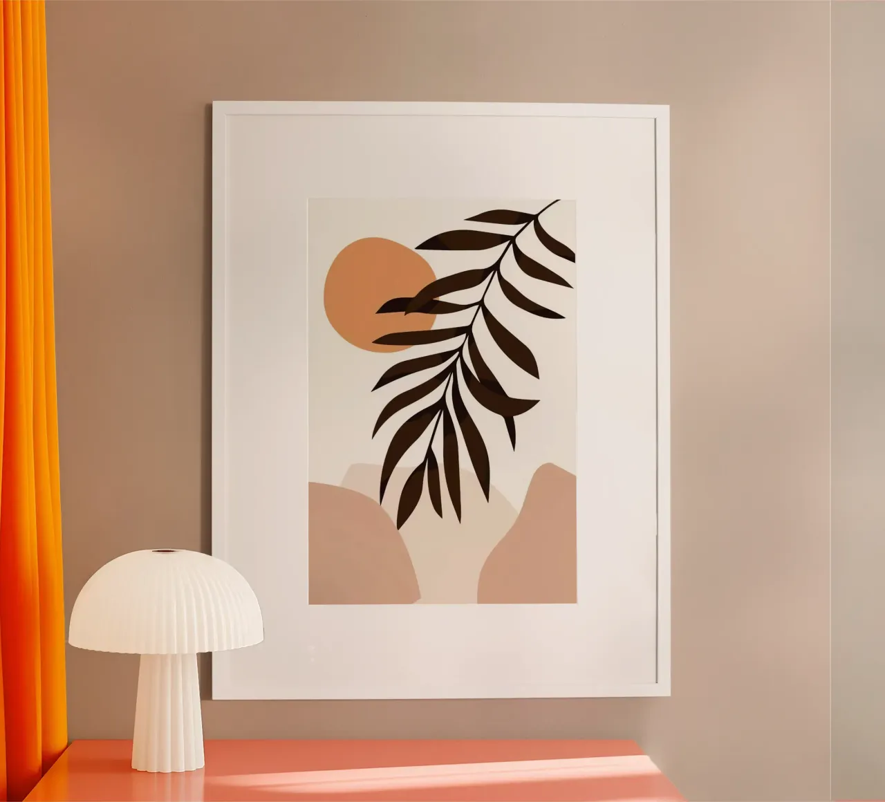 line shape branch curve poster con telaio in alluminio da hamily
