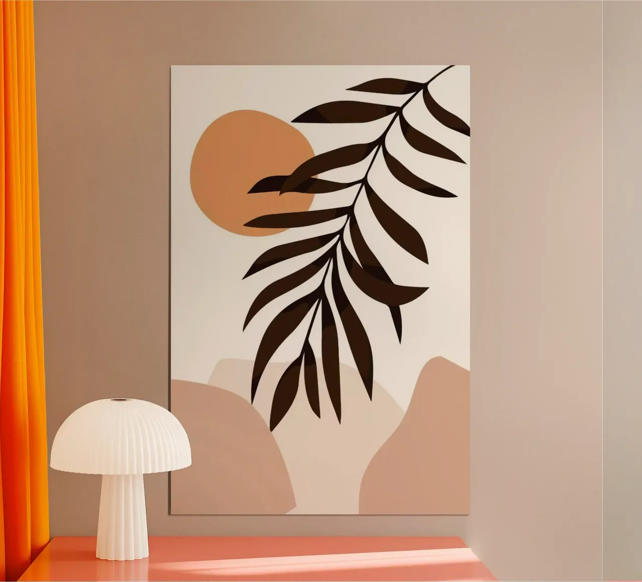 line shape branch curve poster con telaio in alluminio da hamily