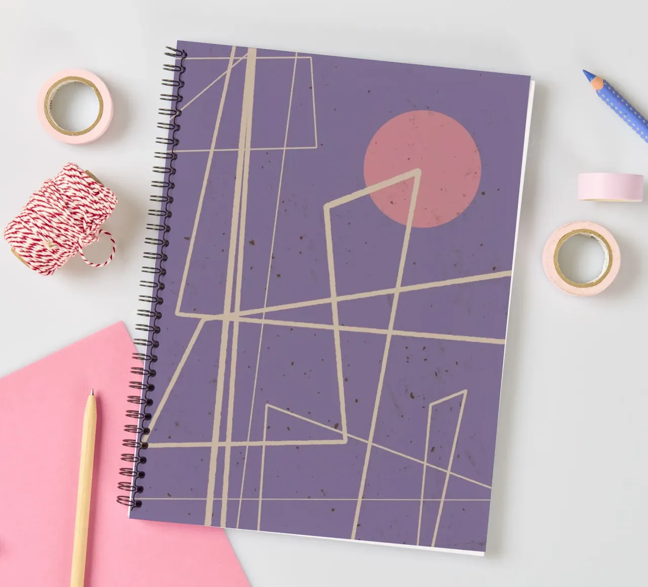 Angular Lines No 12 carnet à spirale de treechild