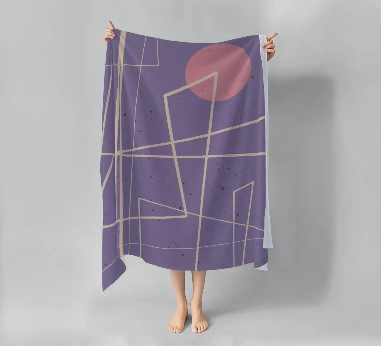 Angular Lines No 12 strandhanddoek van treechild