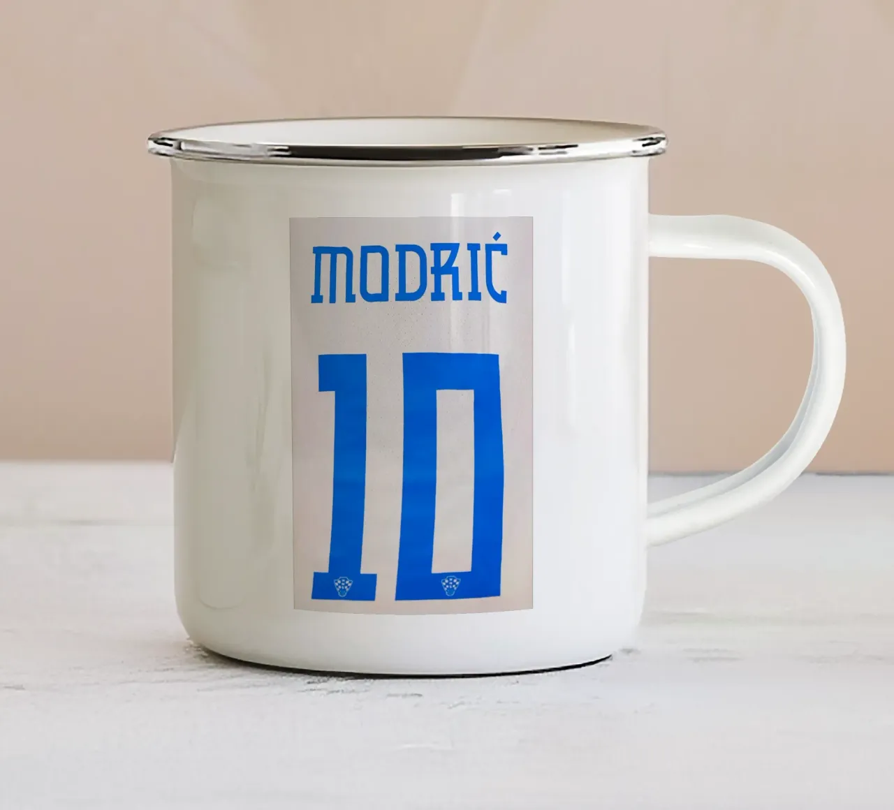 Maglia della Nazionale croata numero 10 Modrić tazza in smalto da dark eagle