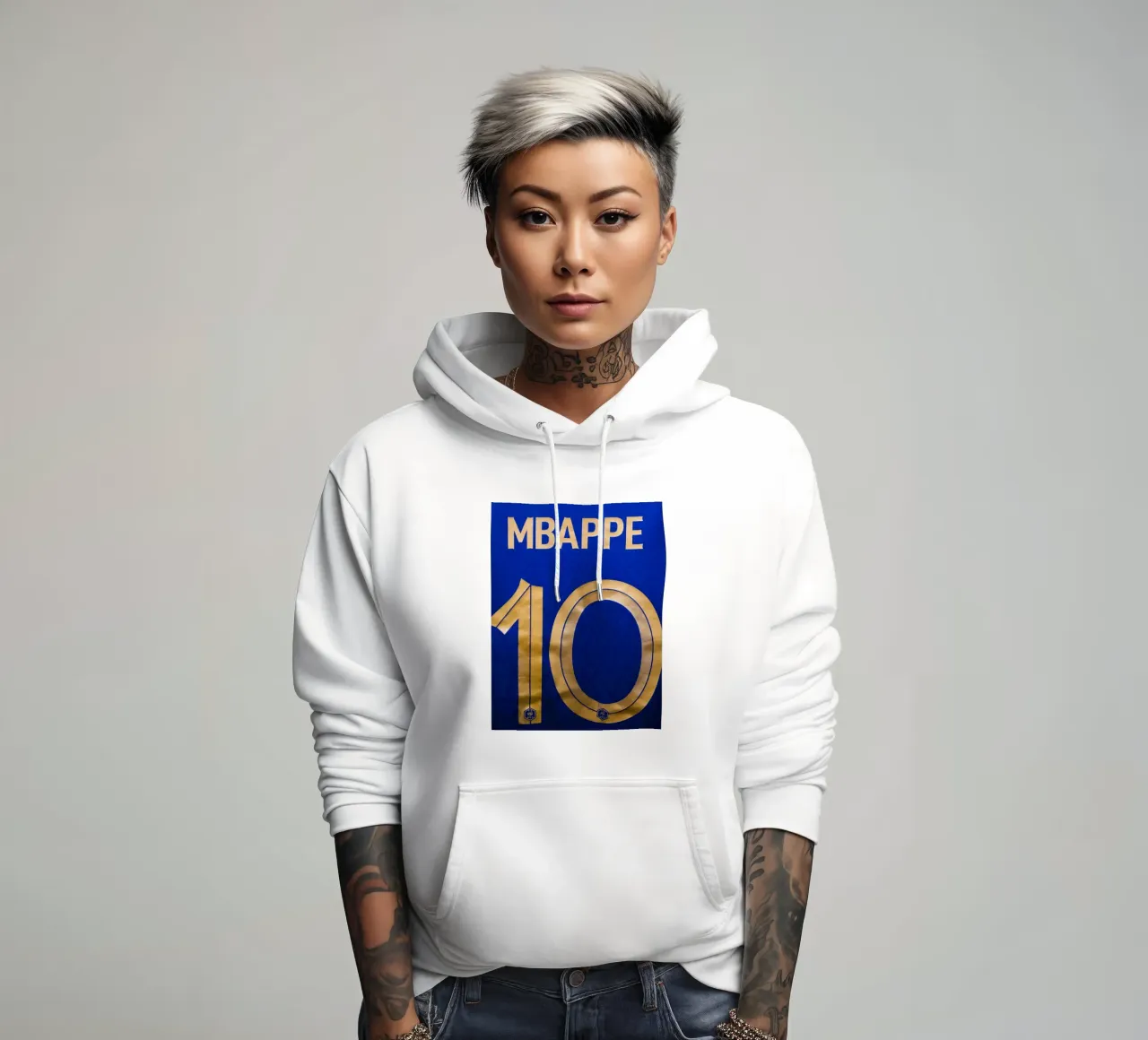 Maglia della Nazionale francese numero 10 Mbappé felpa con cappuccio da dark eagle