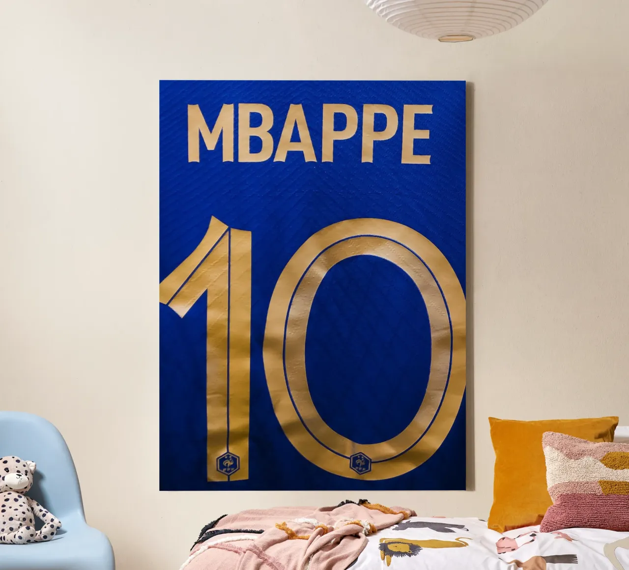Maglia della Nazionale francese numero 10 Mbappé tela con Cornice a cassetta da dark eagle