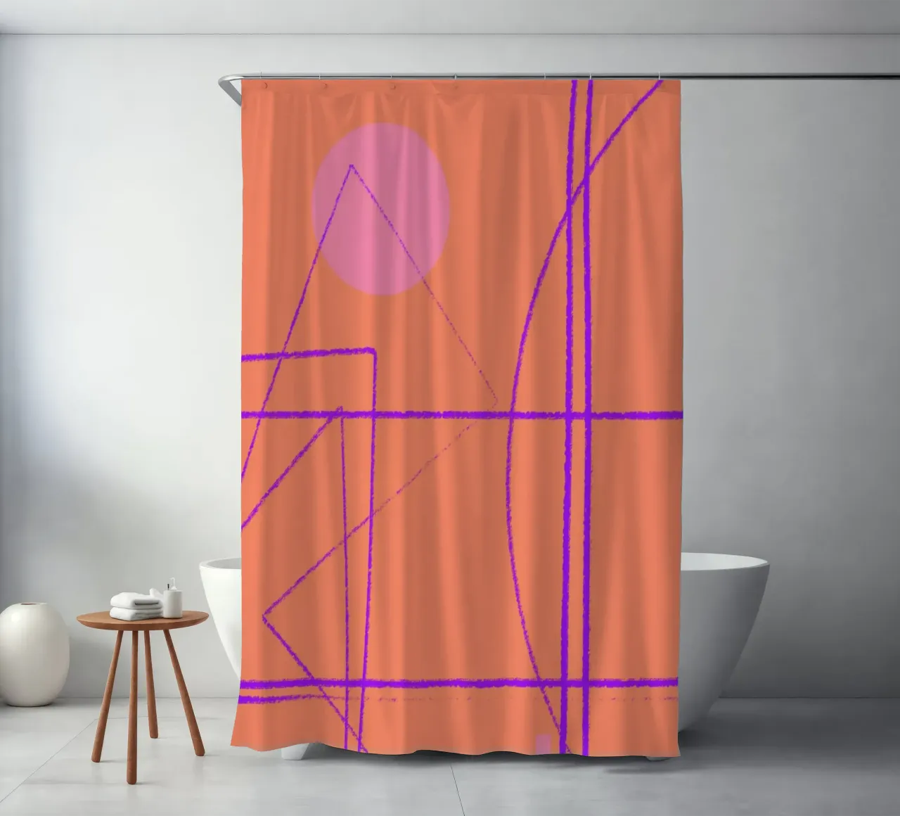 Angular Lines No 11 Duschvorhang von treechild