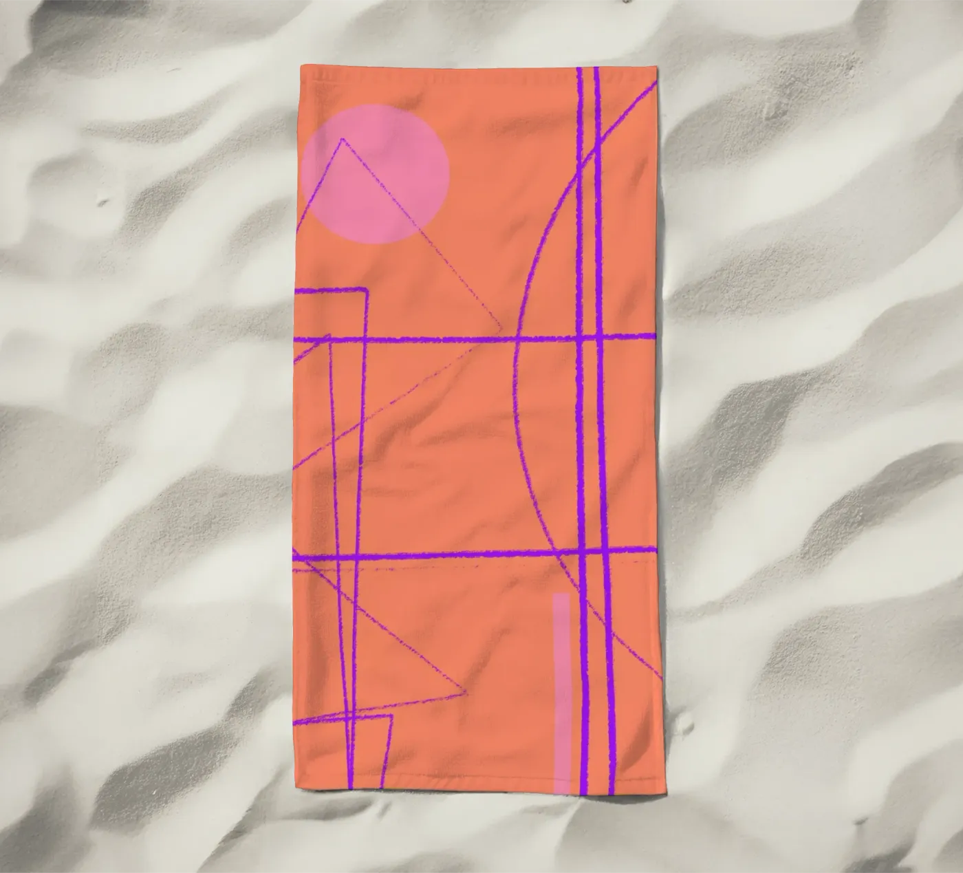 Angular Lines No 11 strandhanddoek van treechild