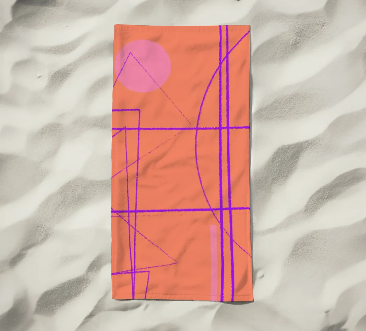 Angular Lines No 11 strandhanddoek van treechild