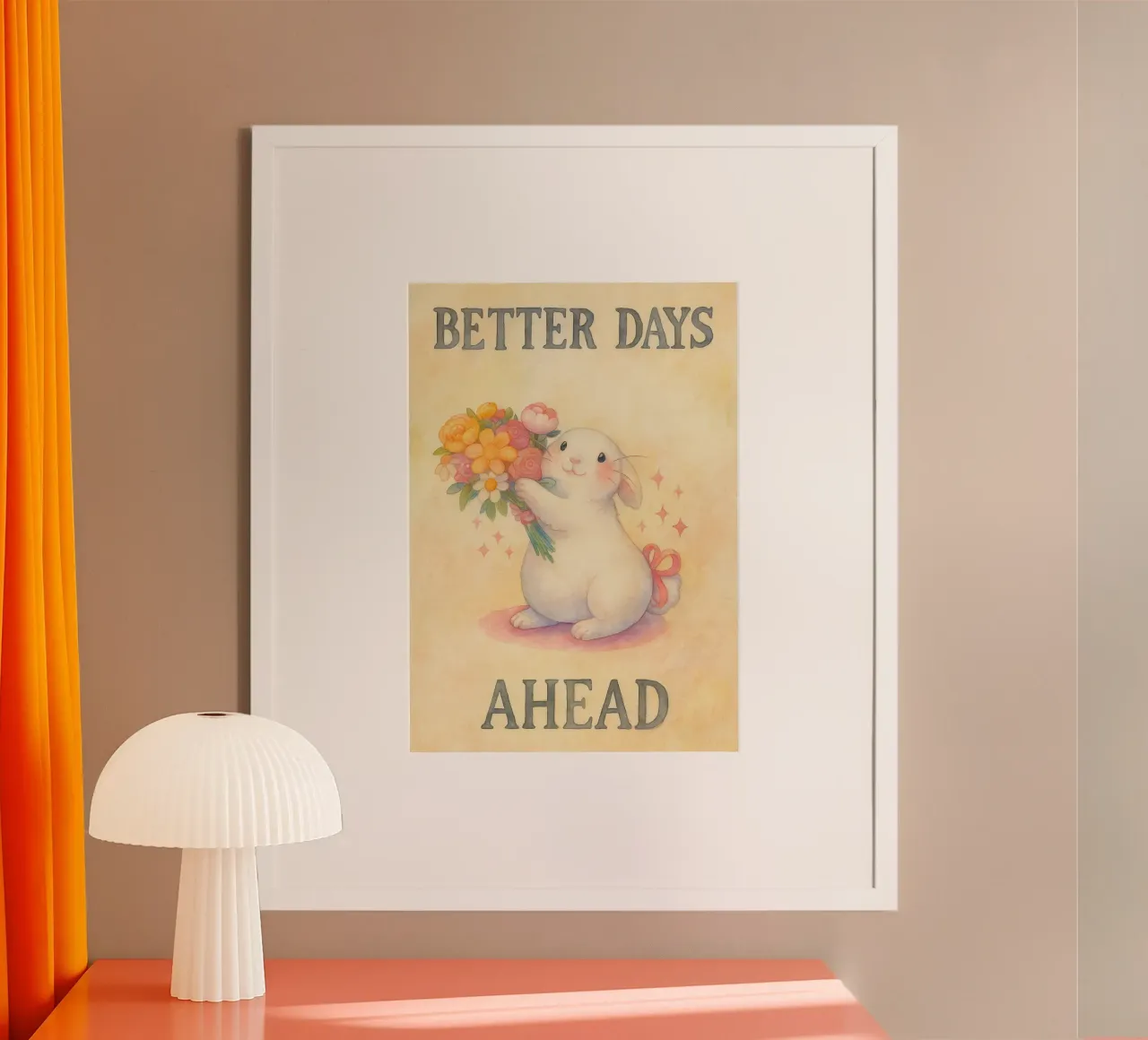 better days ahead funny rabbit poster by cepeducks