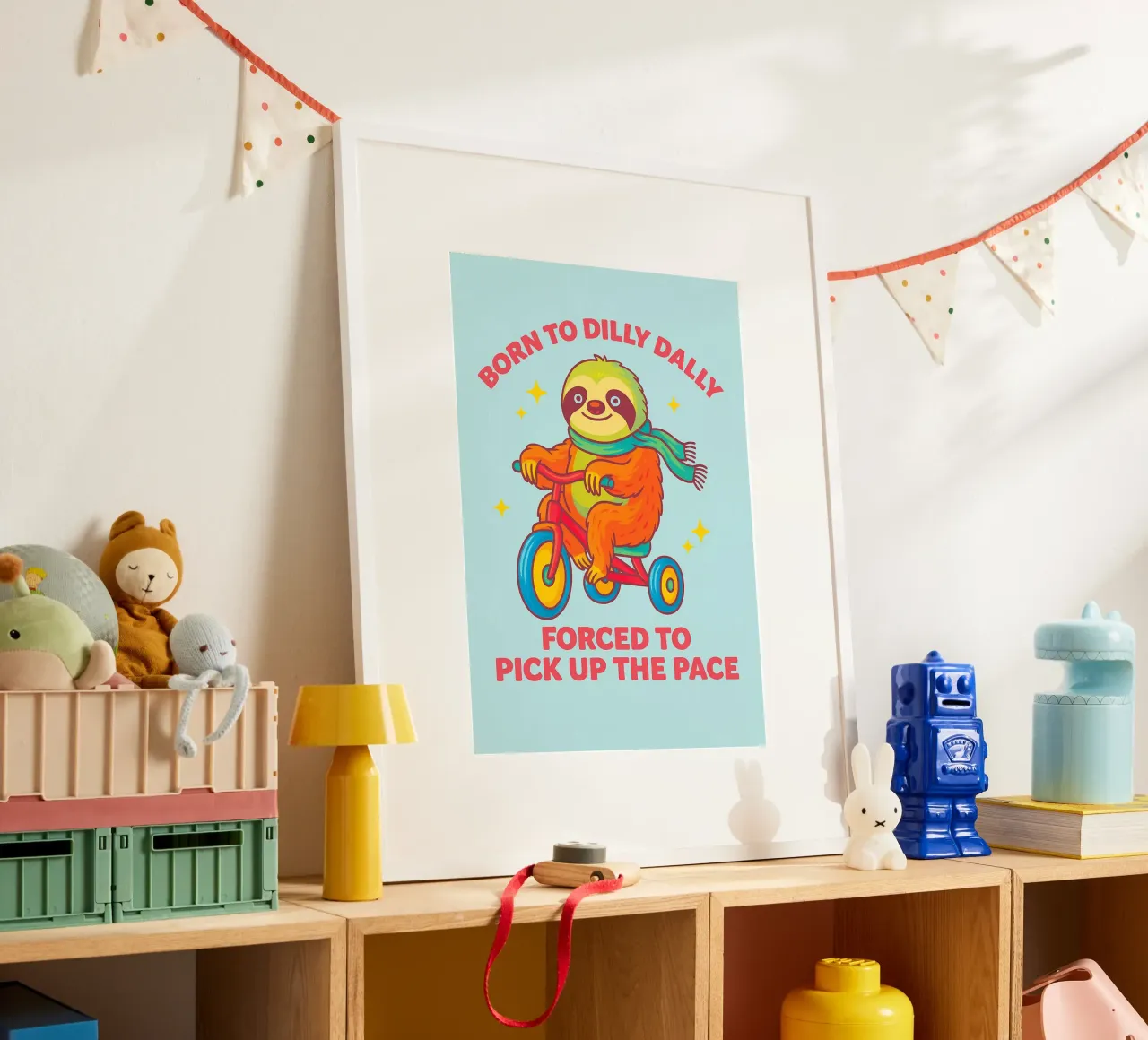 geboren, um zu trödeln lustige Faultier Zeichnung Poster von cepeducks