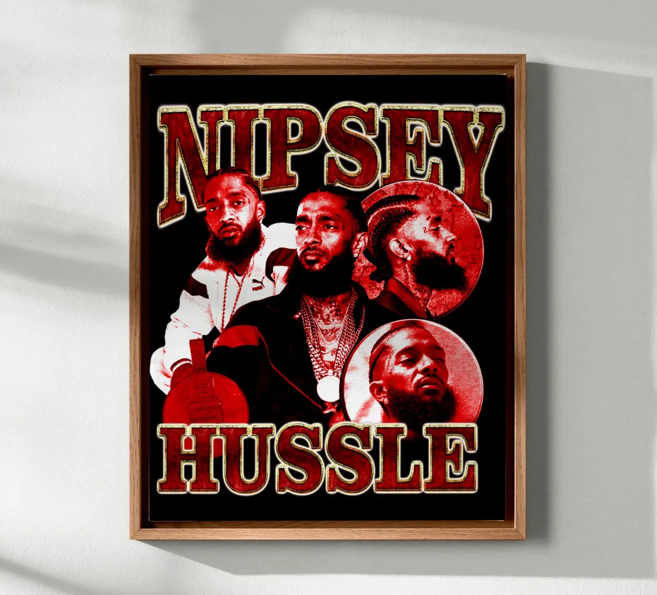 Hip Hop Nipsey Hussle canvas with Floater frame by itzmyui