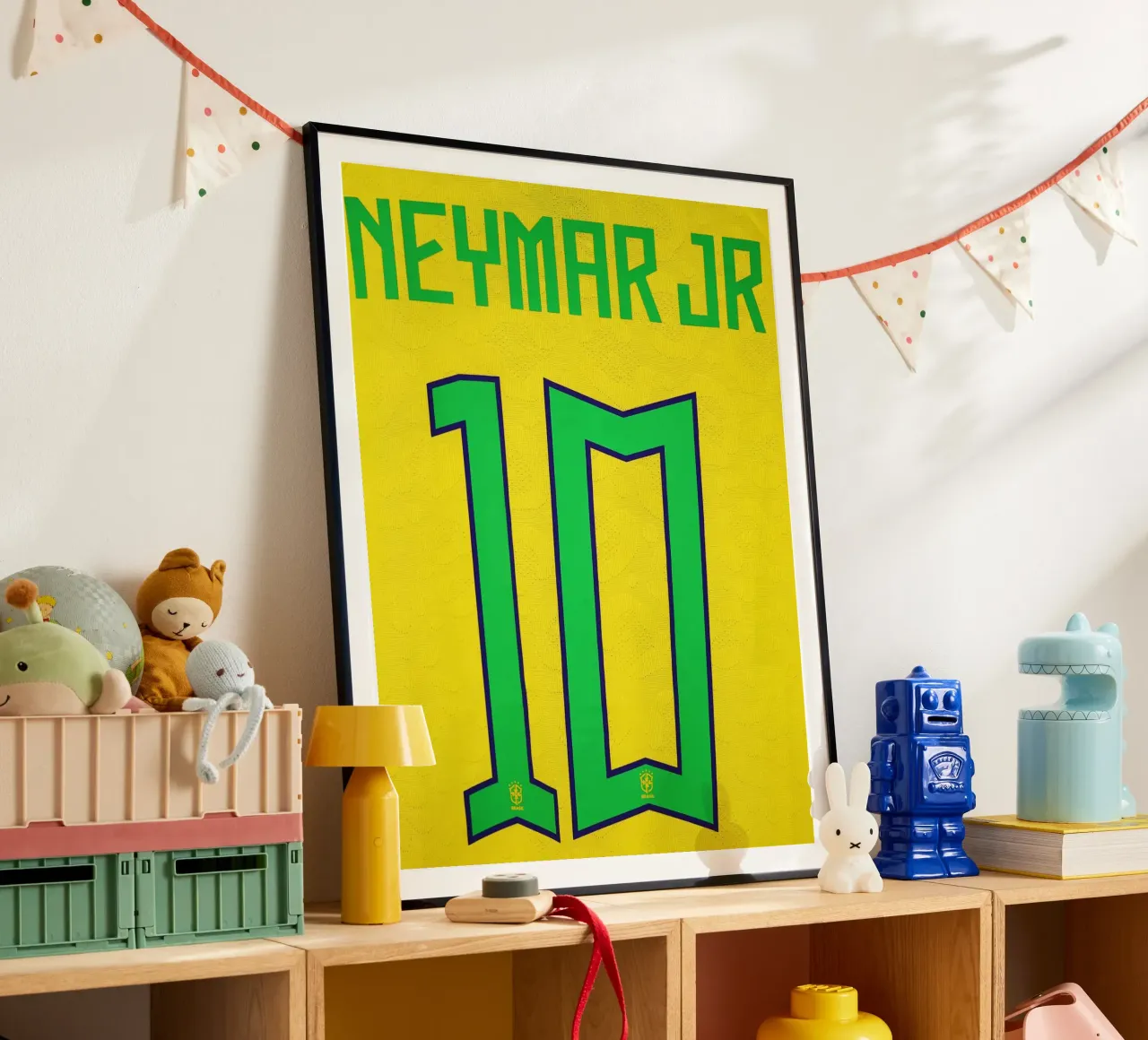 Maillot de l'équipe nationale du Brésil numéro 10 Neymar Jr poster de dark eagle