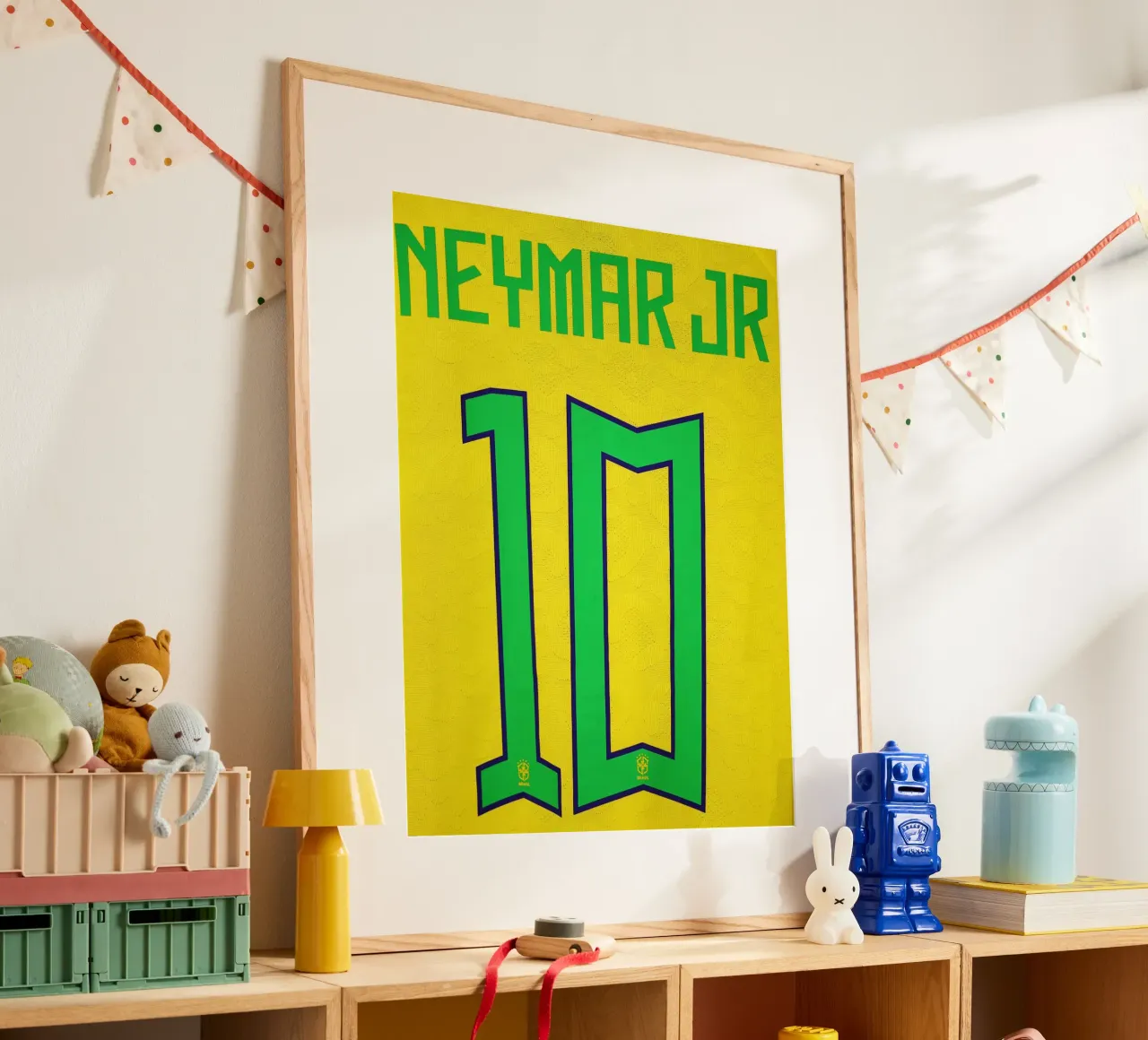 Maillot de l'équipe nationale du Brésil numéro 10 Neymar Jr poster de dark eagle