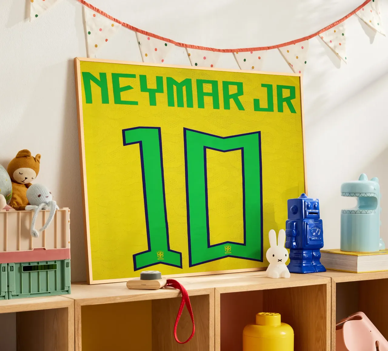 Maillot de l'équipe nationale du Brésil numéro 10 Neymar Jr poster de dark eagle