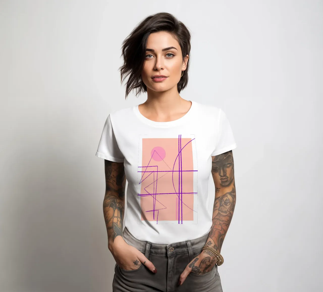 Angular Lines No 14 t-shirt da donna da treechild