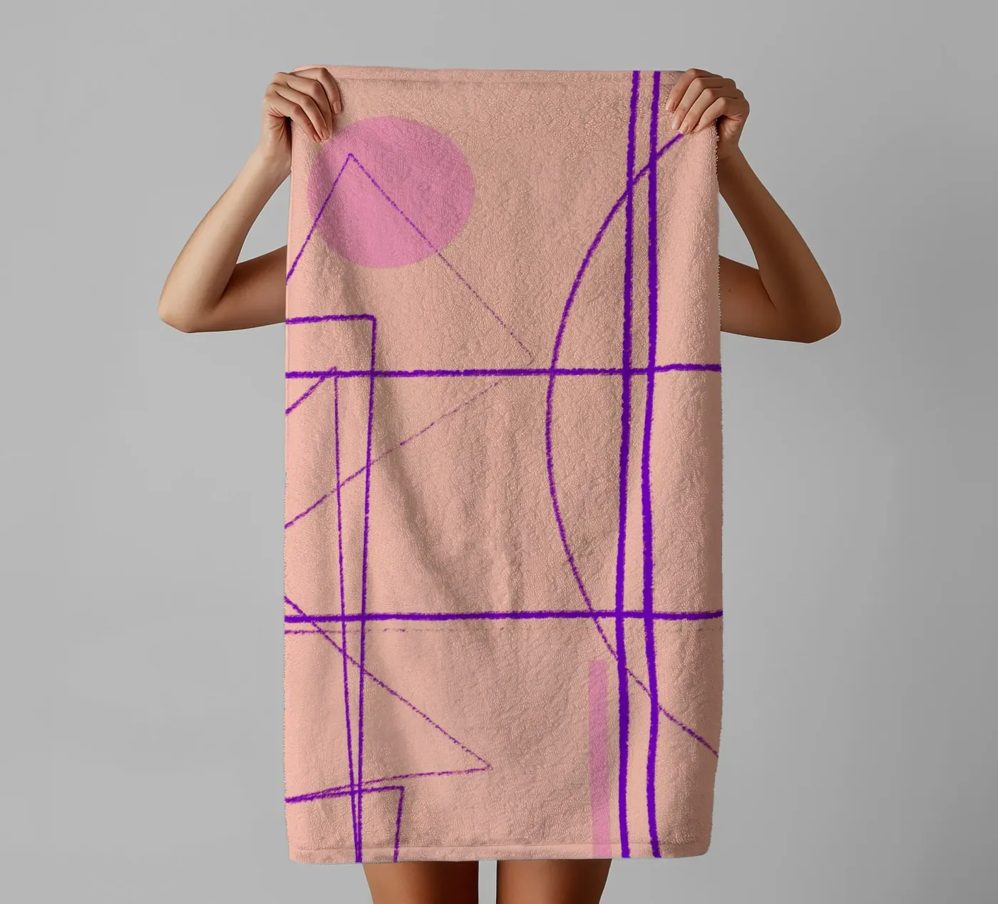 Angular Lines No 14 badhanddoek van treechild