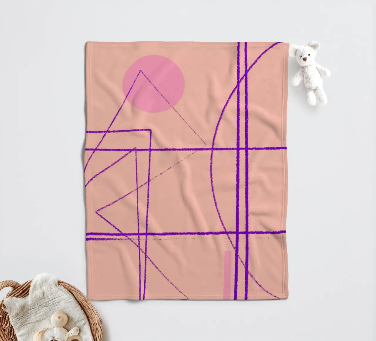Angular Lines No 14 fleece blanket by treechild