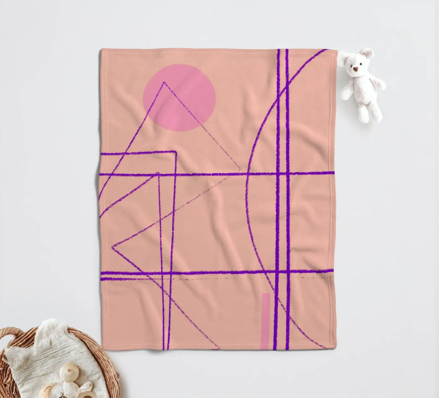 Angular Lines No 14 Fleecedecke von treechild