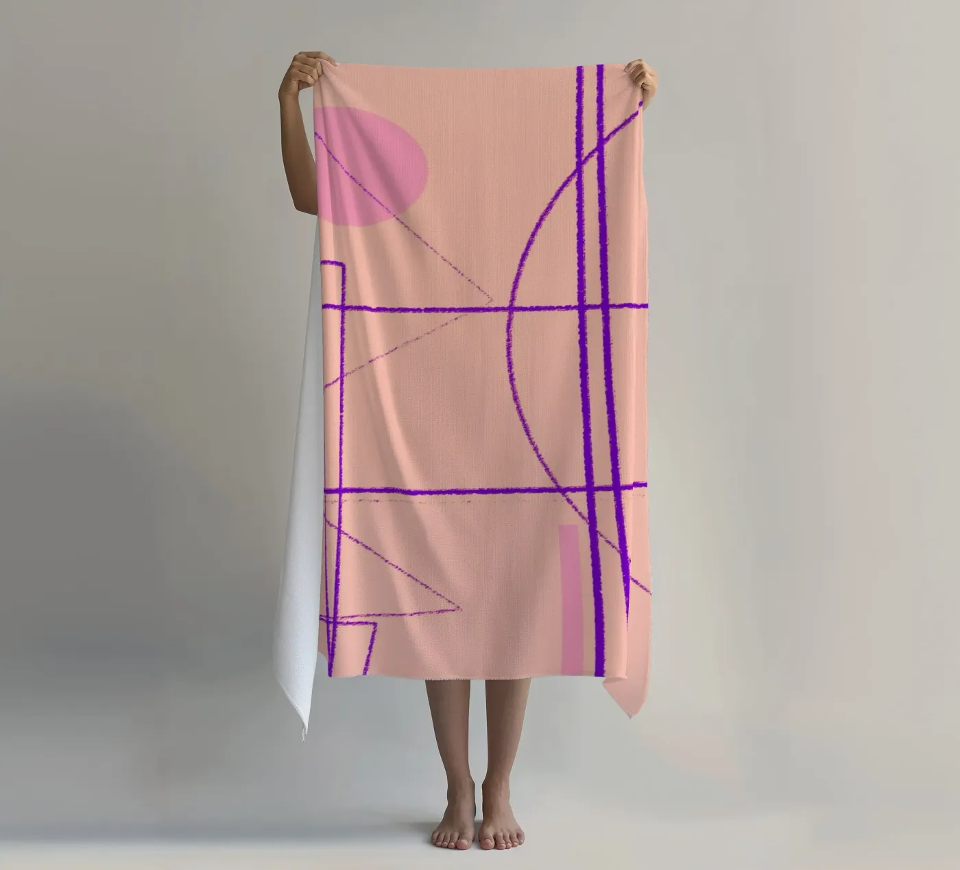 Angular Lines No 14 serviette de plage de treechild