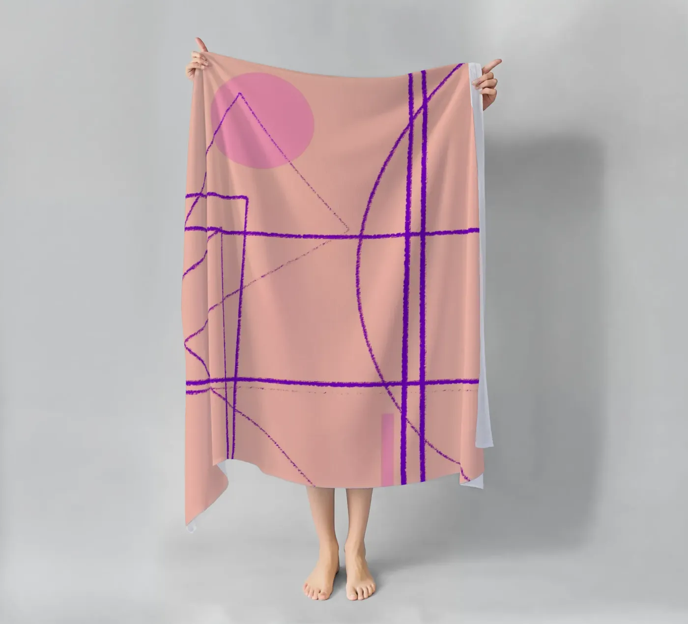 Angular Lines No 14 serviette de plage de treechild