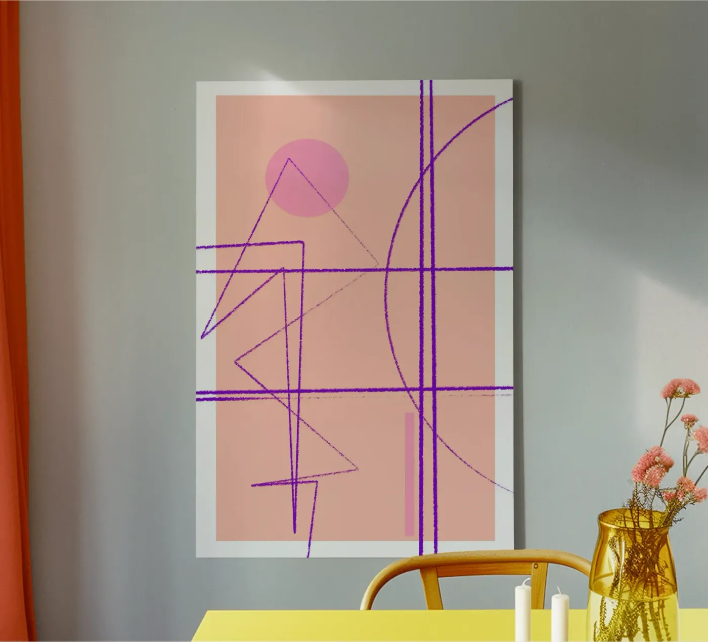 Angular Lines No 14 canvas van treechild