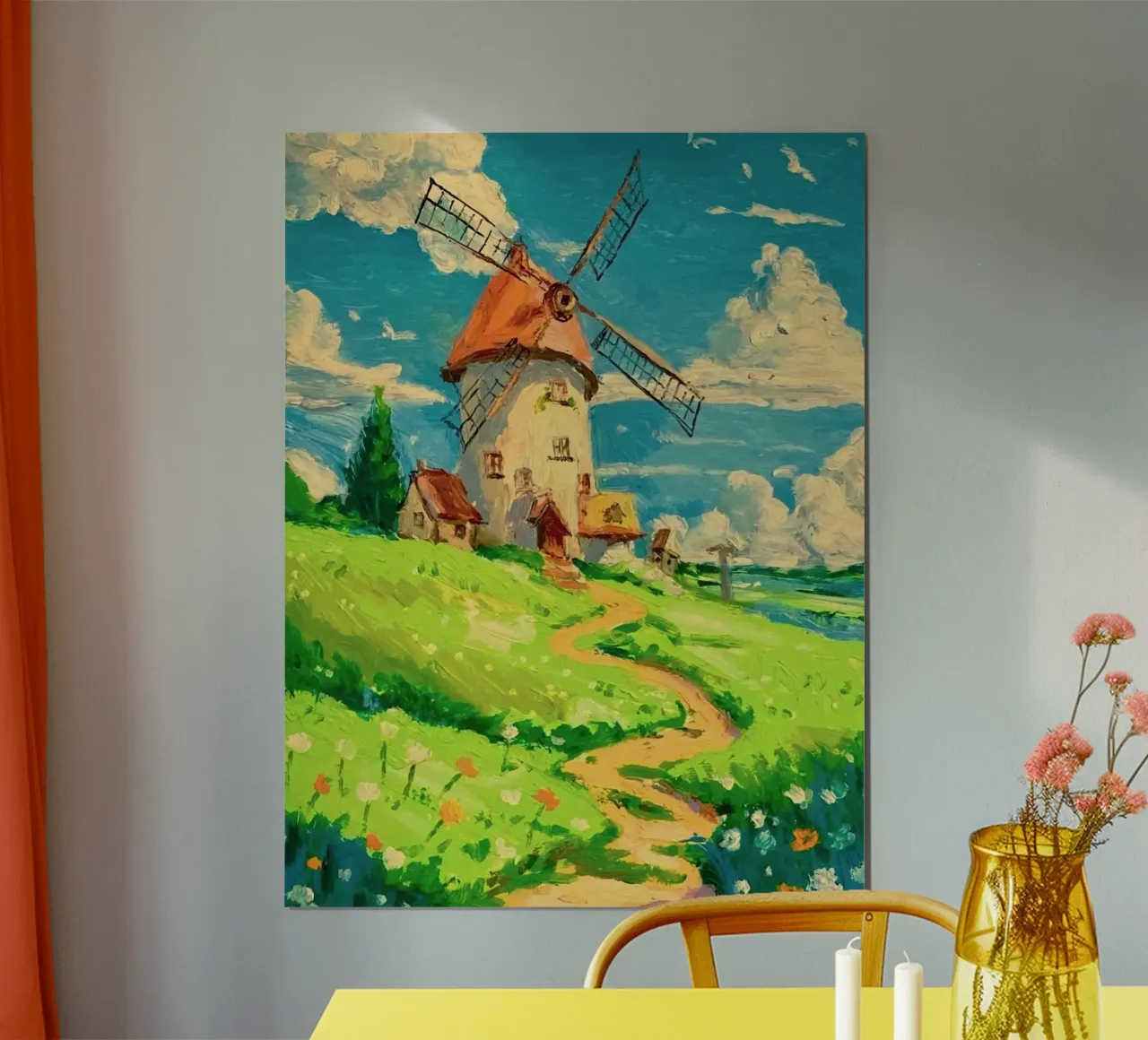 windmill in hill poster da huminity