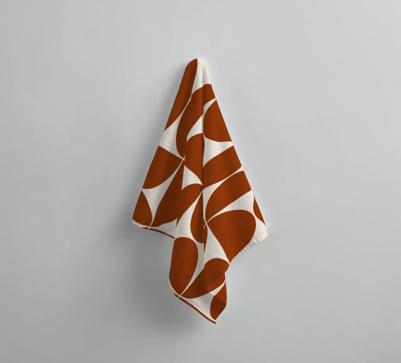 Burnt orange mid century modern serviette de bain de TijanaArtStudio88
