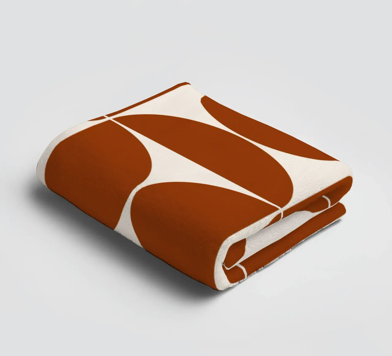 Burnt orange mid century modern serviette de bain de TijanaArtStudio88