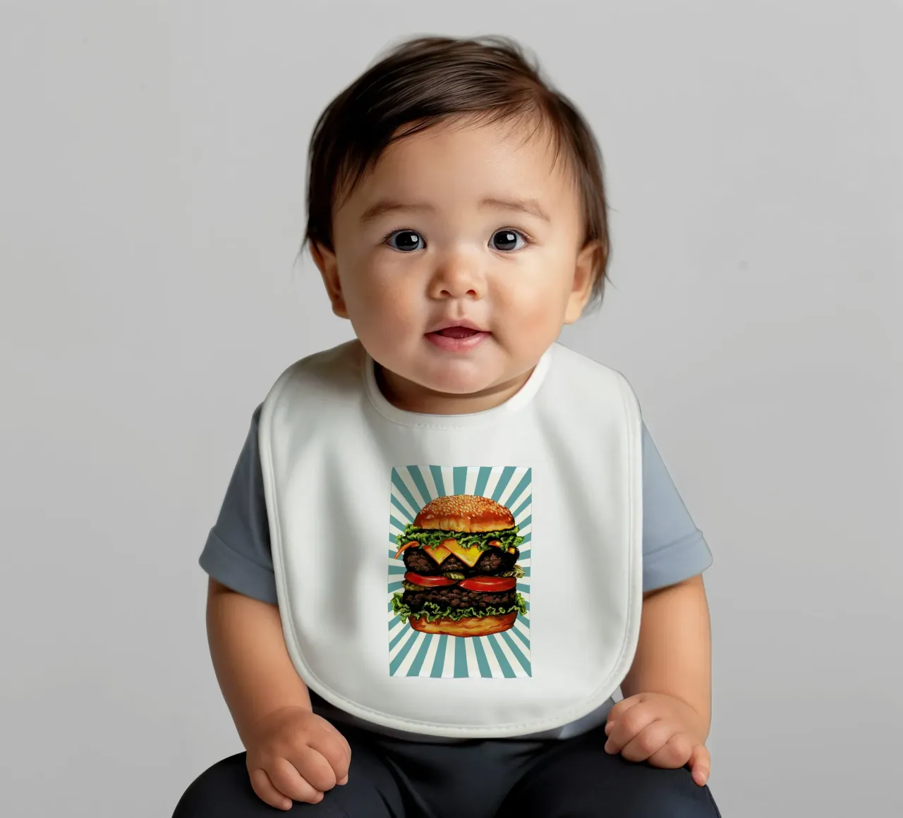 Double Cheeseburger bavaglino da Kelly Gilleran