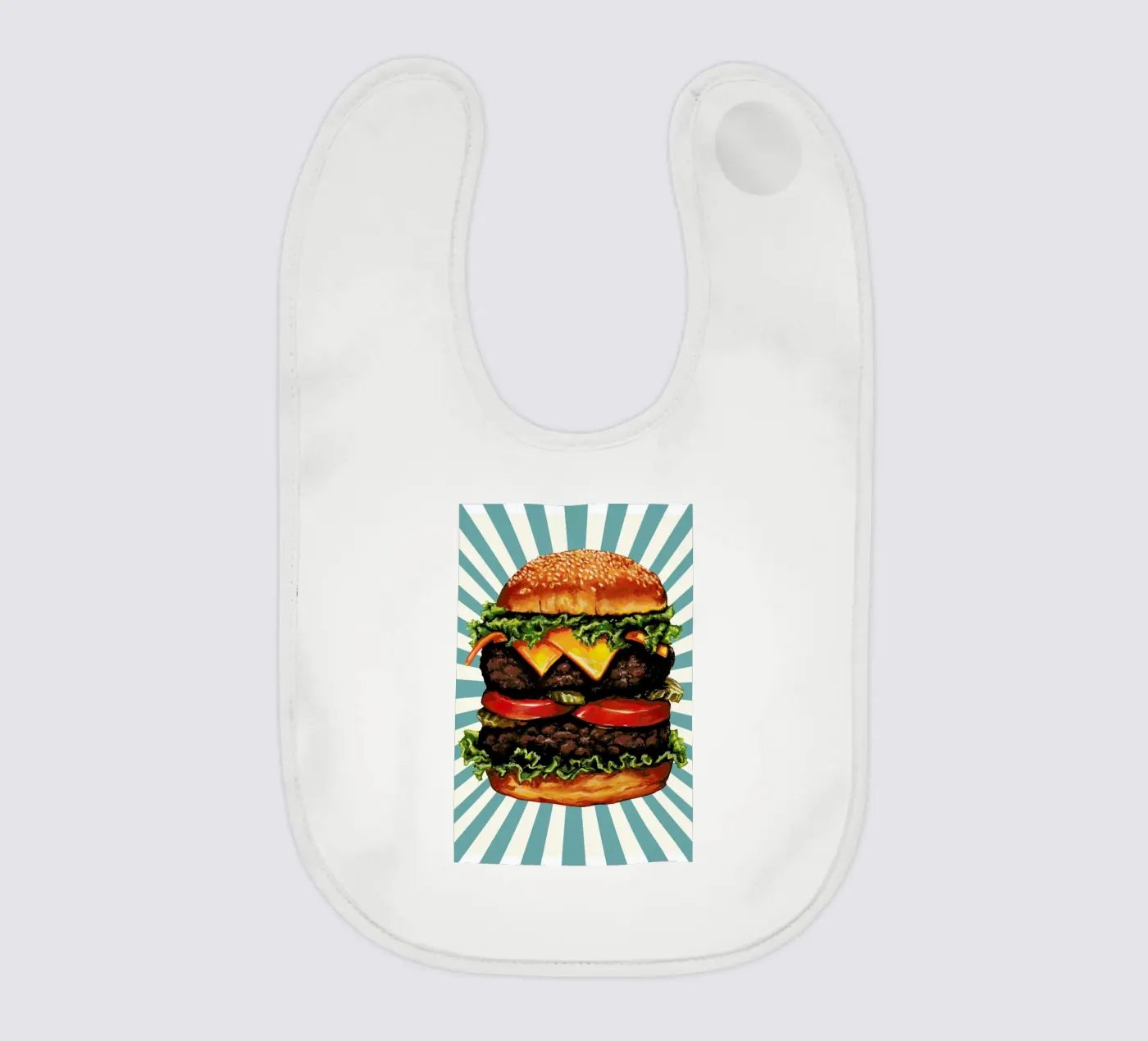 Double Cheeseburger Babylätzchen von Kelly Gilleran