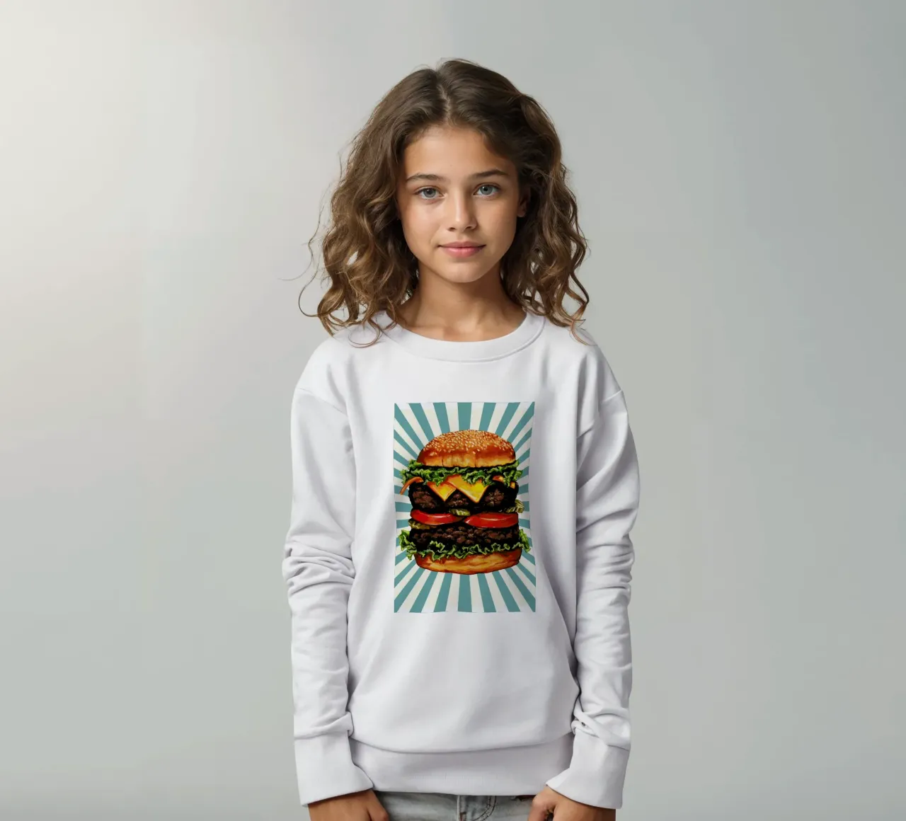 Double Cheeseburger felpa bambino da Kelly Gilleran