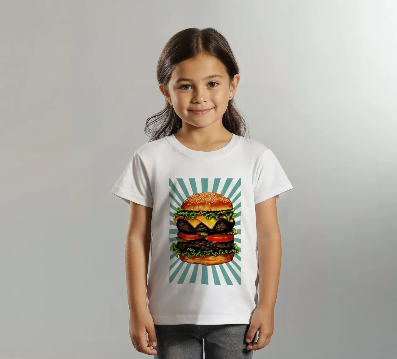 Double Cheeseburger Kinder T-Shirt von Kelly Gilleran