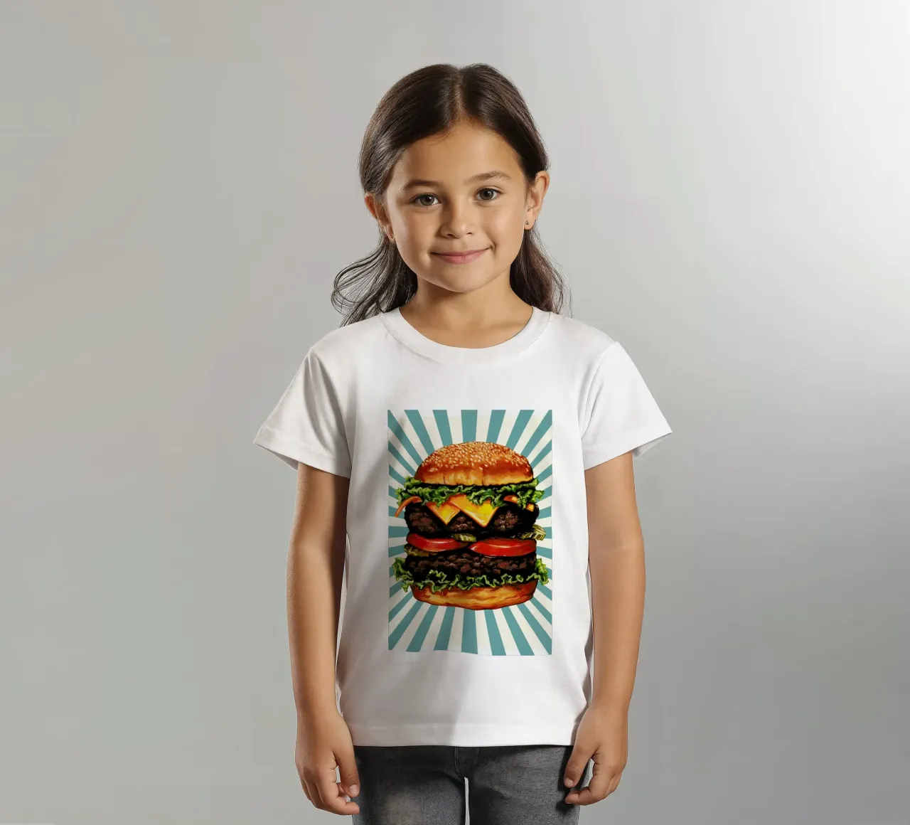 Double Cheeseburger Kinder T-Shirt von Kelly Gilleran