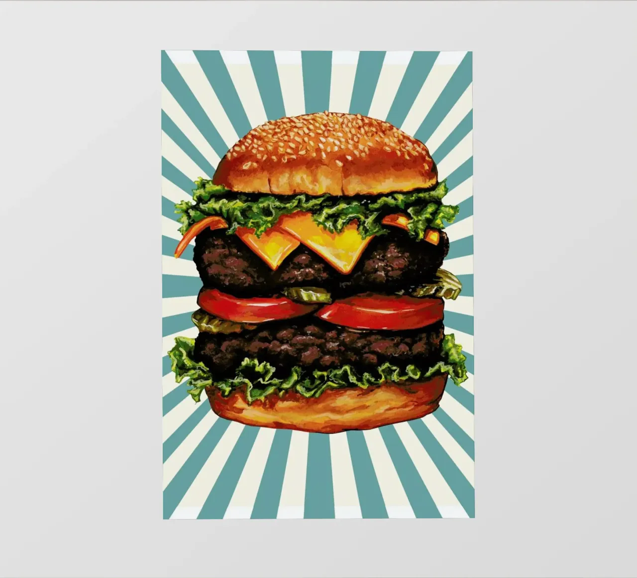 Double Cheeseburger pellicola backlit da Kelly Gilleran